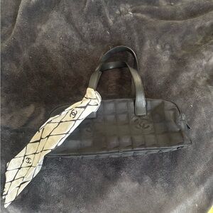 CHANEL Travel Line Mini Boston Bag with twilly